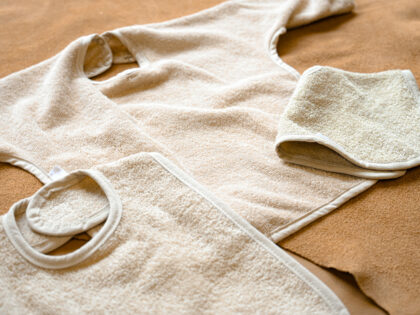 Set Bandana Slab Uni Line, Slab Uni Line, Mouwslab Uni Line - Stoffeerderij Sabrina crème