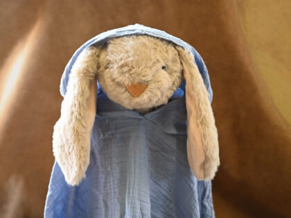 Dunne poncho grijsblauw